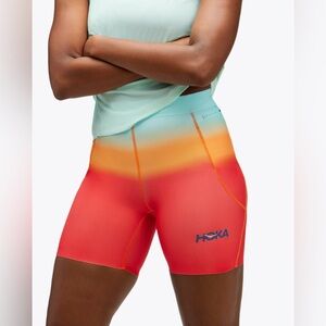 Hoka Gradient Orange to Coral Bike Shorts